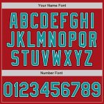 Personalized Red Teal-Black Authentic Baseball Jersey