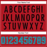 Personalized Red Teal-Black Mesh Authentic Football Jersey Team Custom Name and Number