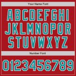 Personalized Red Teal-White Authentic Baseball Jersey Team Custom Name and Number