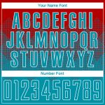 Personalized Red Teal-White Sublimation Soccer Uniform Jersey Team Custom Name and Number