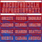 Personalized Red Thunder Blue-White Line Sublimation Soccer Uniform Jersey Team Custom Name and Number