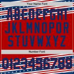 Personalized Red US Navy Blue 3D American Flag And Star Authentic Baseball Jersey