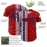 Personalized Red US Navy Blue 3D American Flag And Star Authentic Baseball Jersey Team Custom Name and Number