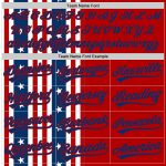 Personalized Red US Navy Blue 3D American Flag And Star Authentic Baseball Jersey Team Custom Name and Number