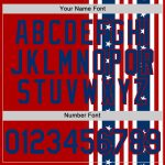 Personalized Red US Navy Blue 3D American Flag And Star Authentic Baseball Jersey Team Custom Name and Number