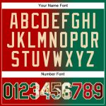 Personalized Red Vintage Mexican Flag Kelly Green-City Cream Authentic Gradient Fashion Baseball Jersey Team Custom Name and Number