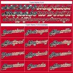 Personalized Red Vintage USA Flag-Black Authentic Throwback Basketball Jersey Team Custom Name and Number
