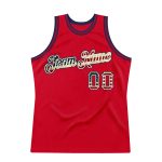 Personalized Red Vintage USA Flag-Black Authentic Throwback Basketball Jersey Team Custom Name and Number