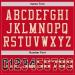 Personalized Red Vintage USA Flag-City Cream Mesh Authentic Football Jersey Team Custom Name and Number