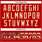 Personalized Red Vintage USA Flag-City Cream Performance T-Shirt Team Custom Name and Number