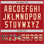 Personalized Red Vintage USA Flag-City Cream Two-Button Unisex Softball Jersey Team Custom Name and Number