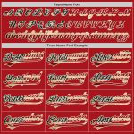 Personalized Red Vintage USA Flag-City Cream Two-Button Unisex Softball Jersey Team Custom Name and Number