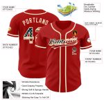 Personalized Red Vintage USA Flag-Cream Authentic Baseball Jersey Team Custom Name and Number