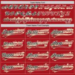 Personalized Red Vintage USA Flag-Cream Authentic Baseball Jersey Team Custom Name and Number