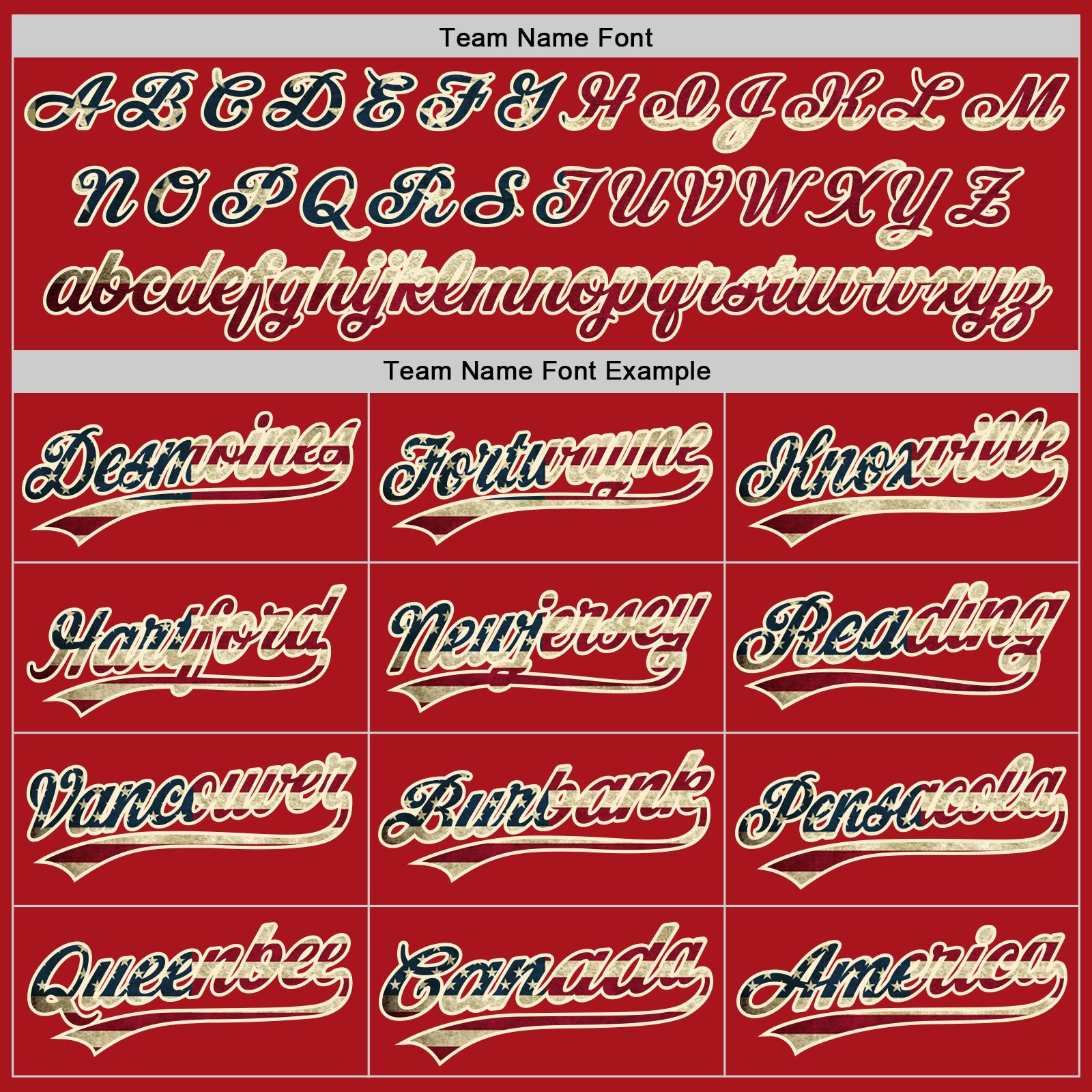 Personalized Red Vintage USA Flag-Cream Authentic Baseball Jersey Team Custom Name and Number Personalized Red Vintage USA Flag-Cream Authentic Baseball Jersey Team Custom Name and Number - Image 4