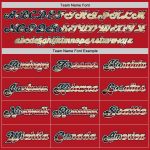 Personalized Red Vintage USA Flag-Cream Mesh Authentic Football Jersey Team Custom Name and Number