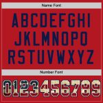 Personalized Red Vintage USA Flag-Cream Mesh Authentic Football Jersey Team Custom Name and Number