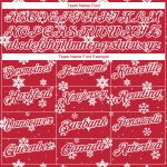 Personalized Red White 3D Christmas Snowflakes Performance Golf Polo Shirt Team Custom Name and Number