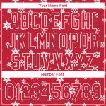 Personalized Red White 3D Christmas Snowflakes Performance Golf Polo Shirt Team Custom Name and Number
