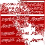 Personalized Red White 3D Pattern Design Abstract Brush Stroke Authentic Baseball Jersey Team Custom Name and Number