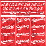 Personalized Red White 3D Pattern Design Authentic Baseball Jersey Team Custom Name and Number