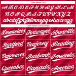 Personalized Red White 3D Pattern Design Authentic Baseball Jersey