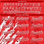 Personalized Red White 3D Pattern Design Bomber Full-Snap Varsity Letterman Jacket