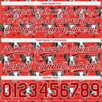 Personalized Red White 3D Pattern Design Dogs Authentic Basketball Shorts Team Custom Name and Number