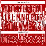 Personalized Red White 3D Pattern Design Dripping Splatter Art Performance T-Shirt Team Custom Name and Number