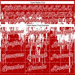 Personalized Red White 3D Pattern Design Dripping Splatter Art Performance T-Shirt Team Custom Name and Number