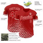 Personalized Red White 3D Pattern Design Leopard Print Fade Fashion Authentic Baseball Jersey Team Custom Name and Number