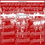 Personalized Red White 3D Pattern Dripping Splatter Art Two-Button Unisex Softball Jersey Team Custom Name and Number