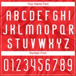 Personalized Red White Abstract Fragment Art Sublimation Volleyball Uniform Jersey Team Custom Name and Number