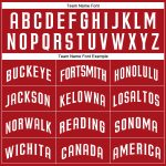 Personalized Red White Authentic Baseball Jersey