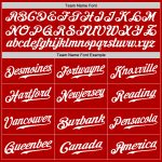 Personalized Red White Authentic Baseball Jersey Team Custom Name and Number