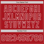 Personalized Red White Authentic Raglan Sleeves Baseball Jersey Team Custom Name and Number