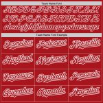 Personalized Red White Authentic Raglan Sleeves Baseball Jersey Team Custom Name and Number