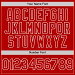 Personalized Red White Authentic Sleeveless Baseball Jersey