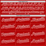 Personalized Red White Authentic Sleeveless Baseball Jersey