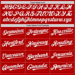 Personalized Red White Authentic Sleeveless Baseball Jersey Team Custom Name and Number