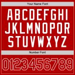 Personalized Red White Authentic Throwback Baseball Jersey