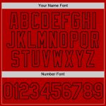 Personalized Red White Authentic Throwback Baseball Jersey Team Custom Name and Number