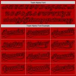Personalized Red White Authentic Throwback Baseball Jersey Team Custom Name and Number