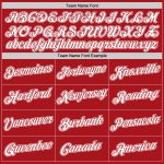 Personalized Red White Authentic Throwback Basketball Jersey Team Custom Name and Number