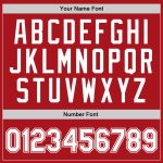 Personalized Red White Authentic Throwback Basketball Jersey Team Custom Name and Number