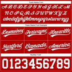 Personalized Red White Authentic Throwback Basketball Shorts