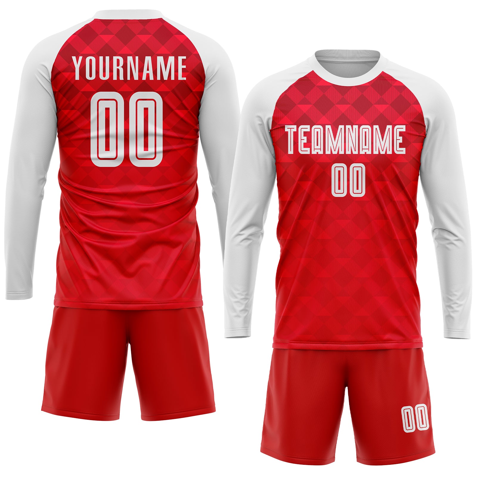 Personalized Red White Away Sublimation Soccer Uniform Jersey Team Custom Name and Number Personalized Red White Away Sublimation Soccer Uniform Jersey Team Custom Name and Number - Image 4