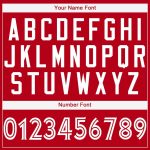 Personalized Red White Baseball Jersey Team Custom Name and Number