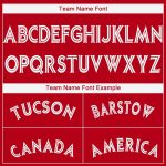 Personalized Red White Baseball Jersey Team Custom Name and Number