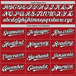 Personalized Red White-Black 3 Colors Arm Shapes Authentic Baseball Jersey Team Custom Name and Number
